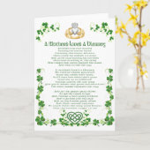 Ierse Moeders Zijn een Liefdevolle Zegen Kaart (Gele Bloem)