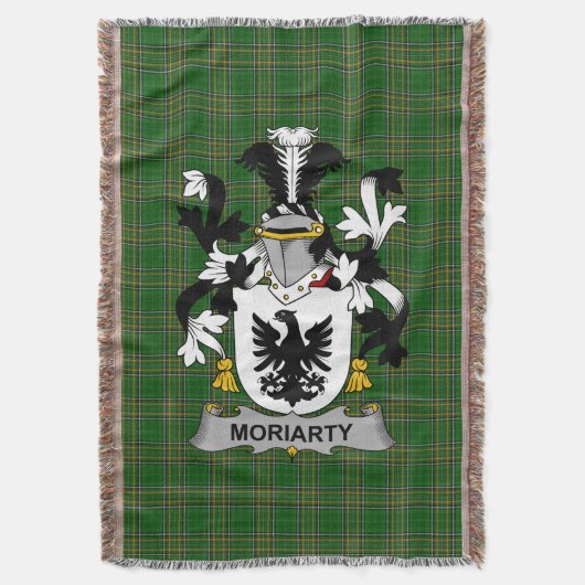 Ierse Moriarty of O_Moriarty Wapenschild Familie Deken (Voorkant Verticaal)