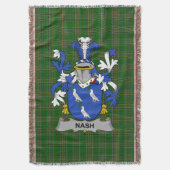 Ierse Nash of Naish wapenschild Familie Crest Ire Deken (Voorkant Verticaal)