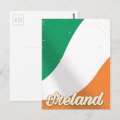 Ierse nationale retro-reisposter briefkaart (Voorkant / Achterkant)