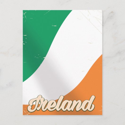 Ierse nationale retro-reisposter briefkaart (Voorkant)