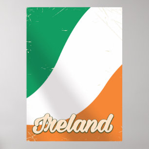 Ierse nationale retro-reisposter poster