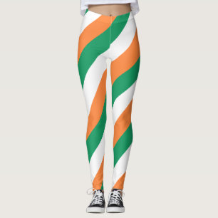Ierse nationale vlag - kleurstof diagonaal gestree leggings