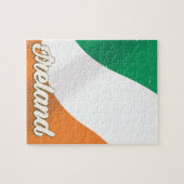 Ierse Nationale Vlag retro reisposter Legpuzzel (Horizontaal)