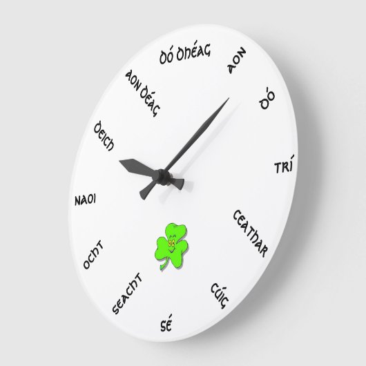 Ierse nummers Wandklok boog1 (Hoek)