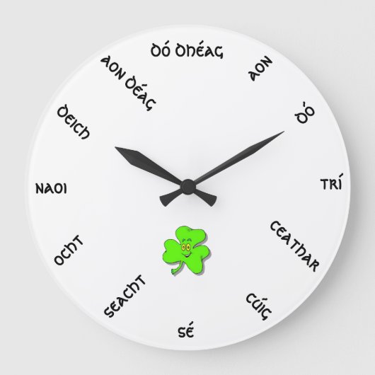 Ierse nummers Wandklok boog1 (Voorkant)