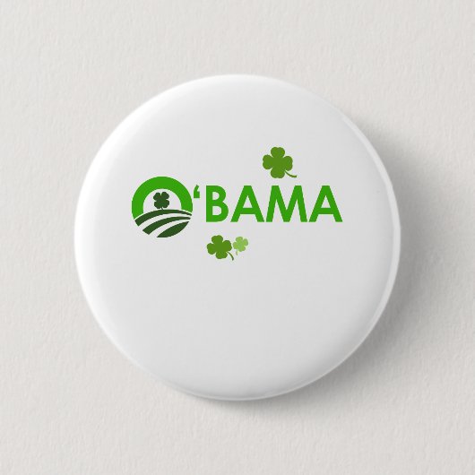 Ierse Obama Ronde Button 5,7 Cm (Voorkant)