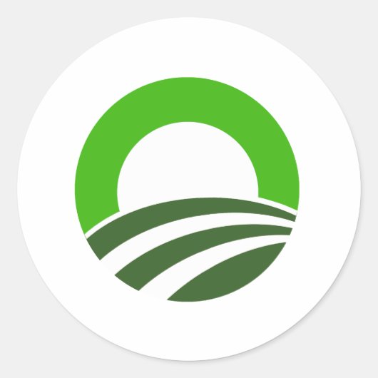 Ierse Obama Ronde Sticker (Voorkant)