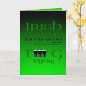Ierse of niet Ierse Originele St Patrick's Day Gr2 Kaart (Gele Bloem)