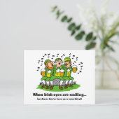 Ierse ogen glimlachen briefkaart (Staand voorkant)
