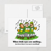Ierse ogen glimlachen briefkaart (Voorkant / Achterkant)