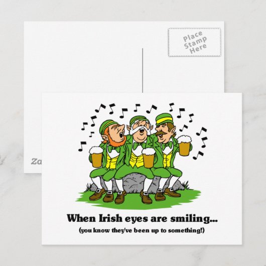 Ierse ogen glimlachen briefkaart (Voorkant / Achterkant)