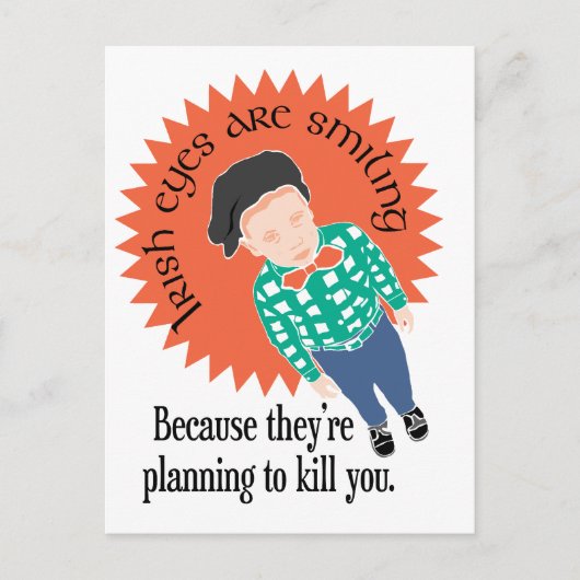 Ierse ogen lachen... briefkaart (Voorkant)