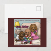 Ierse Oppasser - Honden Sitten Grappige Ansichtkaa Briefkaart (Voorkant / Achterkant)