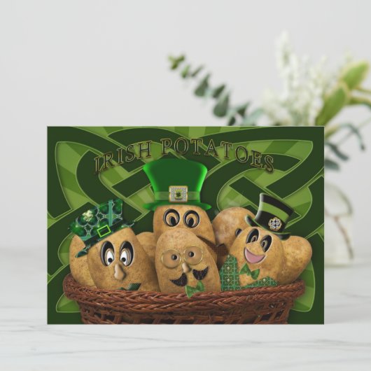 IERSE PARTIJINVITATIE - IERSE POTATEN KAART (Staand voorkant)