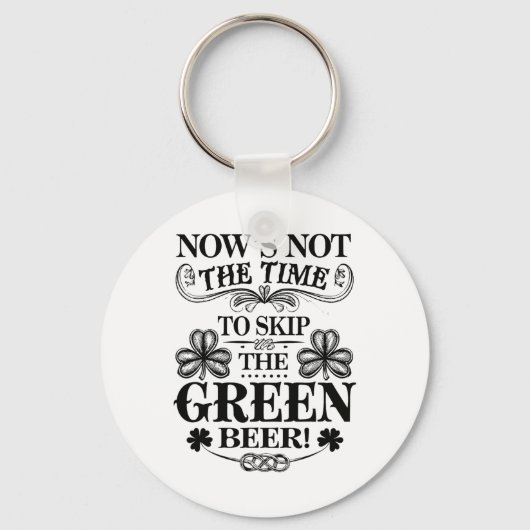 Ierse Patty's Groene St. Paddy Grappige Sint-Patri Sleutelhanger (Voorkant)