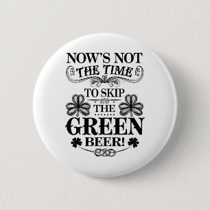 Ierse Patty's Groene St Paddy Grappige Sint Patric Ronde Button 5,7 Cm