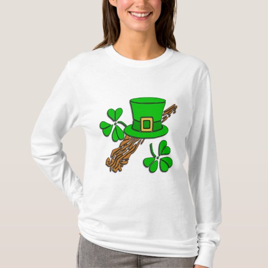 Ierse Pet en Klavers T-shirt (Voorkant)