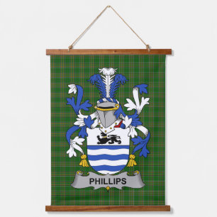 Ierse Phillips Wapen Familie Crest Hangend Wandkleed