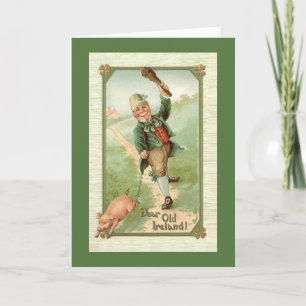 Ierse pig St. Patrick's Day Card Kaart