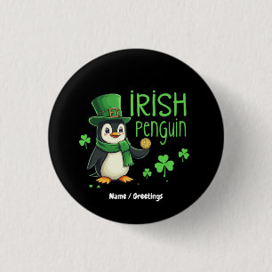 Ierse Pinguïn Een Gelukkig Mengsel van Plezier, Hu Ronde Button 3,2 Cm