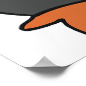 Ierse pinguïn houdt kerstknuffel vast poster (Hoek)