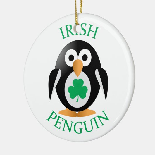 Ierse pinguïn keramisch ornament (Links)