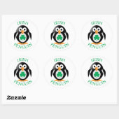 Ierse pinguïn ronde sticker (Vel)