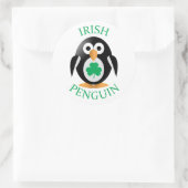 Ierse pinguïn ronde sticker (Tas)