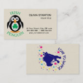 Ierse pinguïn visitekaartje (Voorkant / Achterkant)