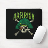 Ierse Piraat Schedel Leprechaun St. Patrick's D Muismat (Met muis)