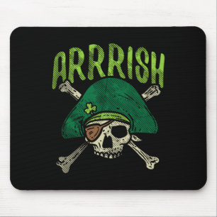 Ierse Piraat Schedel Leprechaun St. Patrick's D Muismat