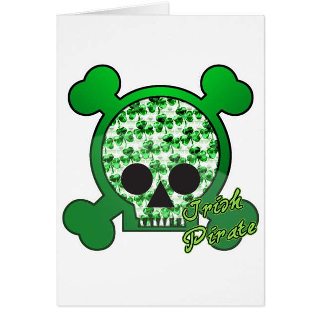 Ierse piraat schedel skull (Voorkant)