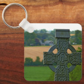 Ierse platteland Keltische Stenen kruis, Ierland v Sleutelhanger (Voorkant)