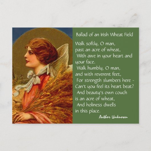 Ierse Poëzie St Patricks Day PC Briefkaarten (Voorkant)