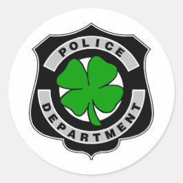 Ierse politieagenten ronde sticker