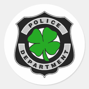 Ierse politieagenten ronde sticker