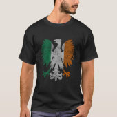 Ierse Poolse Eagle vlag T-shirt (Voorkant)