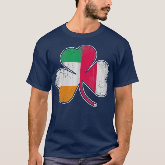 Ierse Poolse vlag Shamrock T-shirt (Voorkant)