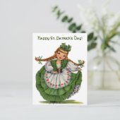 Ierse pop Happy St Patricks Day Briefkaart (Staand voorkant)