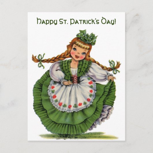 Ierse pop Happy St Patricks Day Briefkaart (Voorkant)