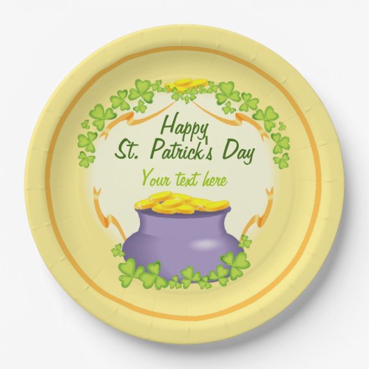 Ierse Pot met Goud Papieren Bordje (Voorkant)