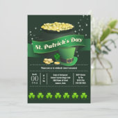 Ierse pot met goud St Patricks vakantie feest Kaart (Staand voorkant)