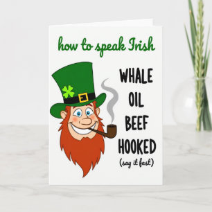 Ierse pretkaart met spreekkaart kaart