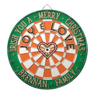 IERSE PRETTIG KERSTFEEST Rustic Nep-hout Hart Dartbord