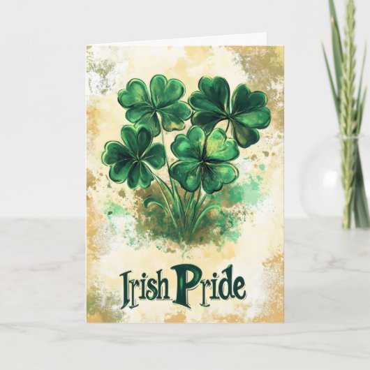Ierse Pride Clovers St. Patrick's Day Feestdagen Kaart (Voorkant)