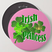 Ierse prinses ronde button 6,0 cm (Voorkant /achterkant)
