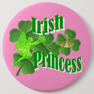 Ierse prinses ronde button 6,0 cm