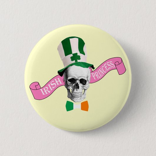 Ierse prinses St Patrick's day Ronde Button 5,7 Cm (Voorkant)
