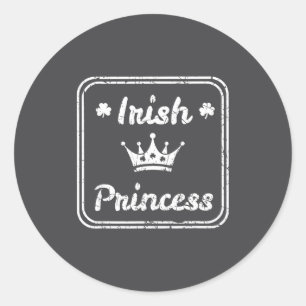 Ierse Prinses St Patricks Day Ronde Sticker